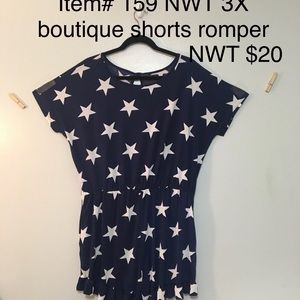 Item# 159. NWT. 3X Boutique shorts romper